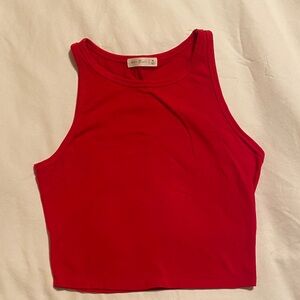 Active Basic Bold Red Tank Top